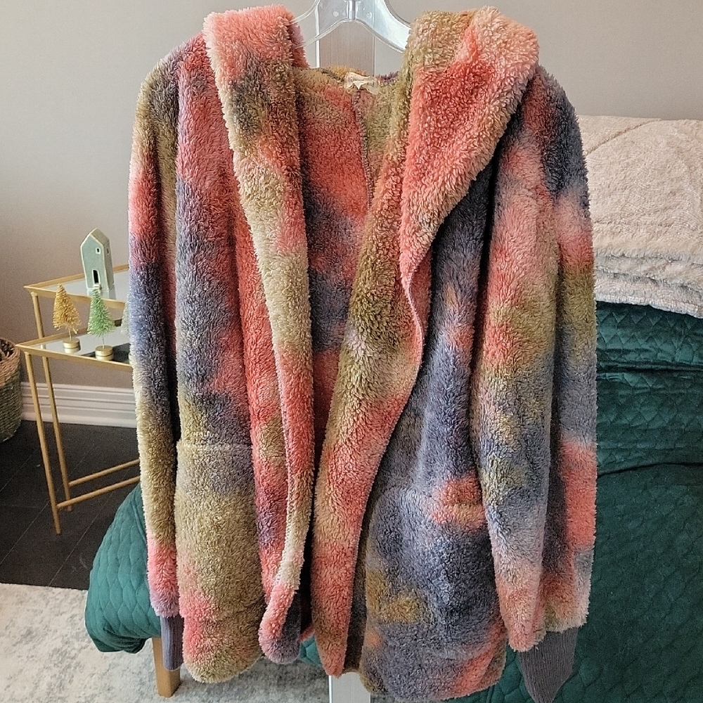 Colorful Sherpa Hooded Jacket